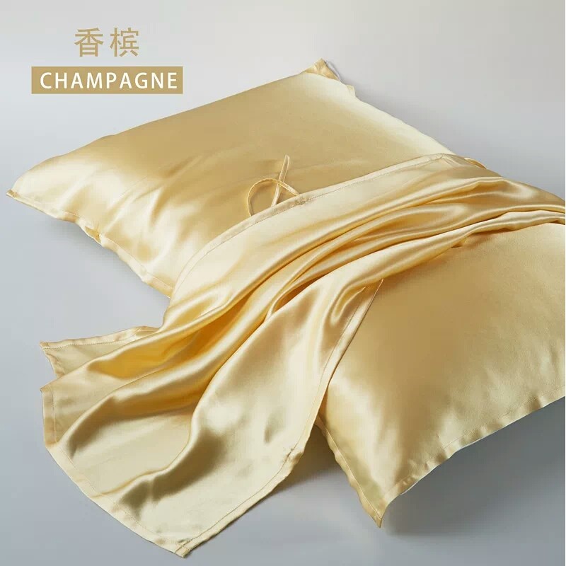 Pure Silk Pillow Case Champagne Oblong Silk Pillow Case